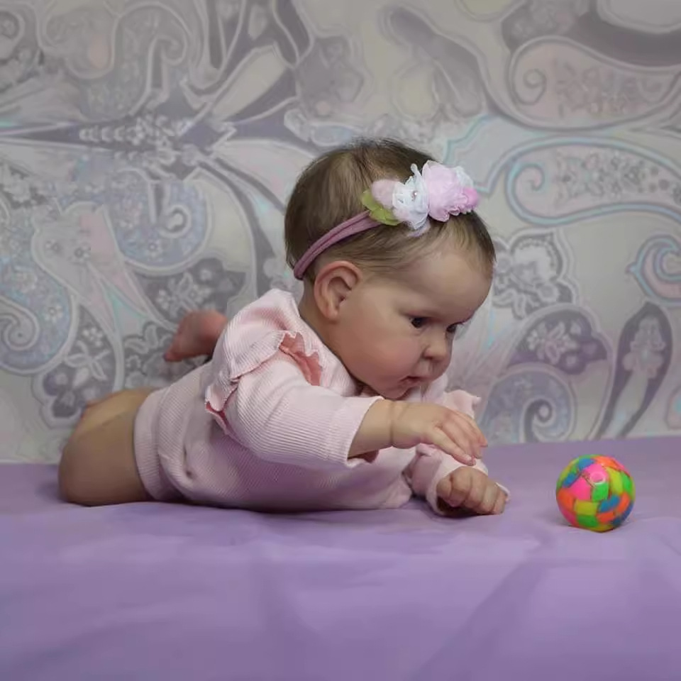 Muñeca de Simulación Artesanal 19 Pulgadas de Esmalte Piel 3D con Venas Visibles para Niños