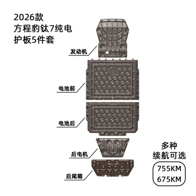7 Chassis Guard Plate 2025 | Underbody protection plate/engine baffle - aluminum-magnesium-alloy-20mm-2026-titanium-7-flash-charge-edition-755675km-front-motor-front-battery-rear-battery-rear-motor-rear-trunk