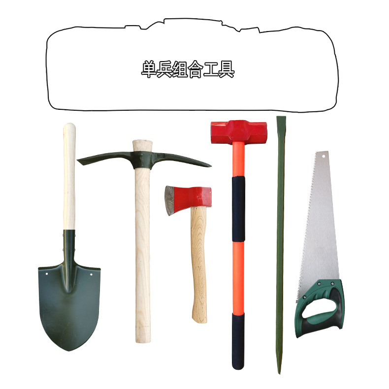 土木工具包六件套应急组合工具包单兵工程救援组合工具应急装备包