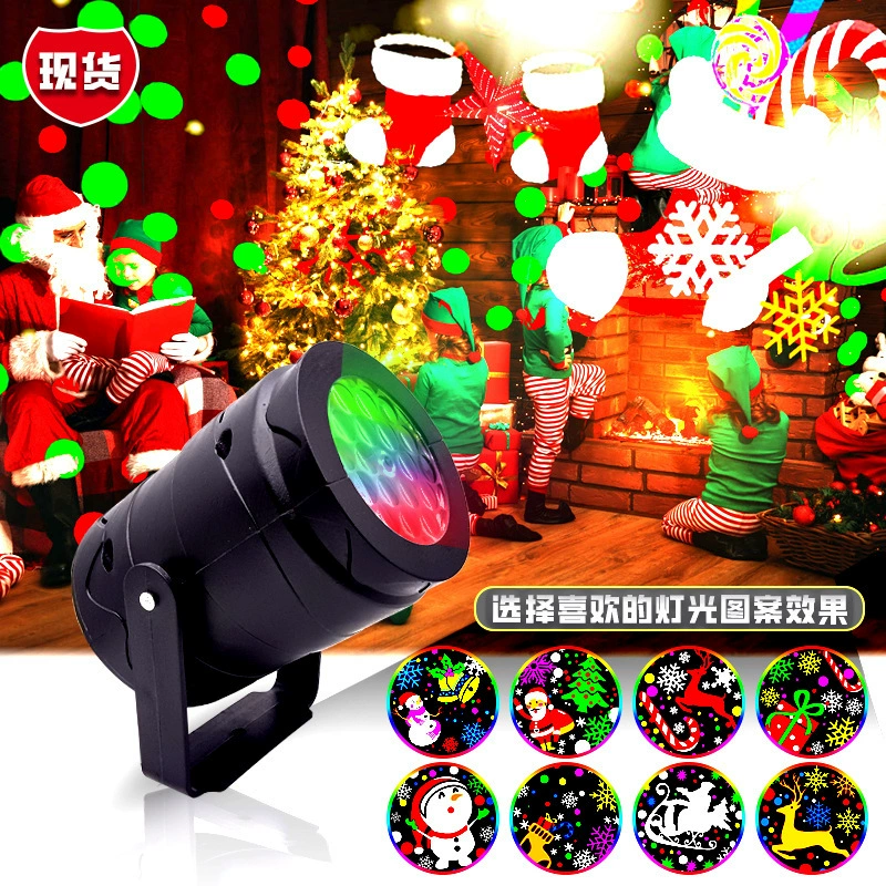 Трансграничные USB5V Снежинки Хэллоуин атмосфера декоративные огни метель метель 16 узоров Рождественский проекционный свет праздничный ночной свет