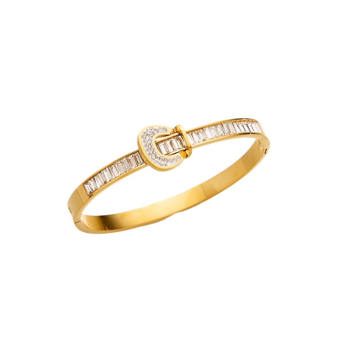 Nuevo comercio exterior transfronterizo, pulsera de acero de titanio con diamantes de estrella completa, no se desvanece, pulsera de nicho de alto nivel, pulsera de amiga amiga