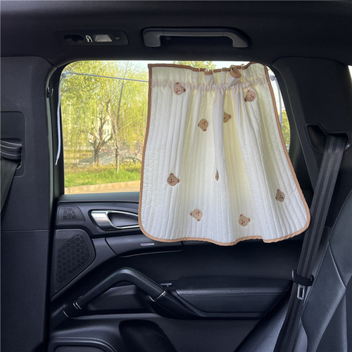 Car sunshade suction cup children's cartoon style sun protection heat insulation anti-UV curtain car sun protection sunshade