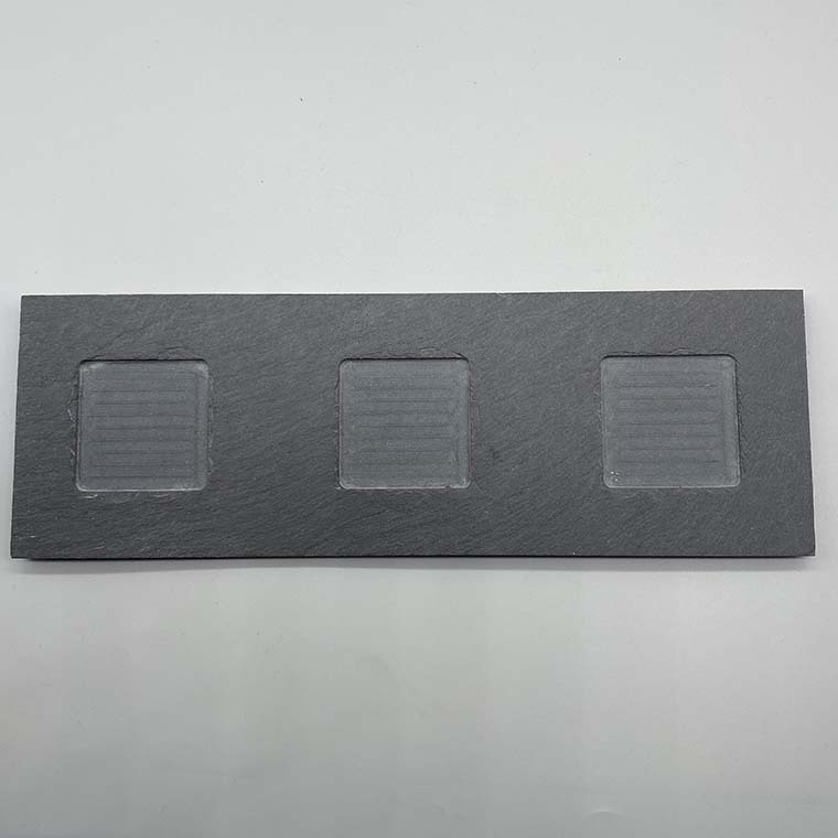 Placa de pizarra japonesa ranura rectangular taza de vino estera occidental restaurante pizarra placemat suministro directo de fábrica