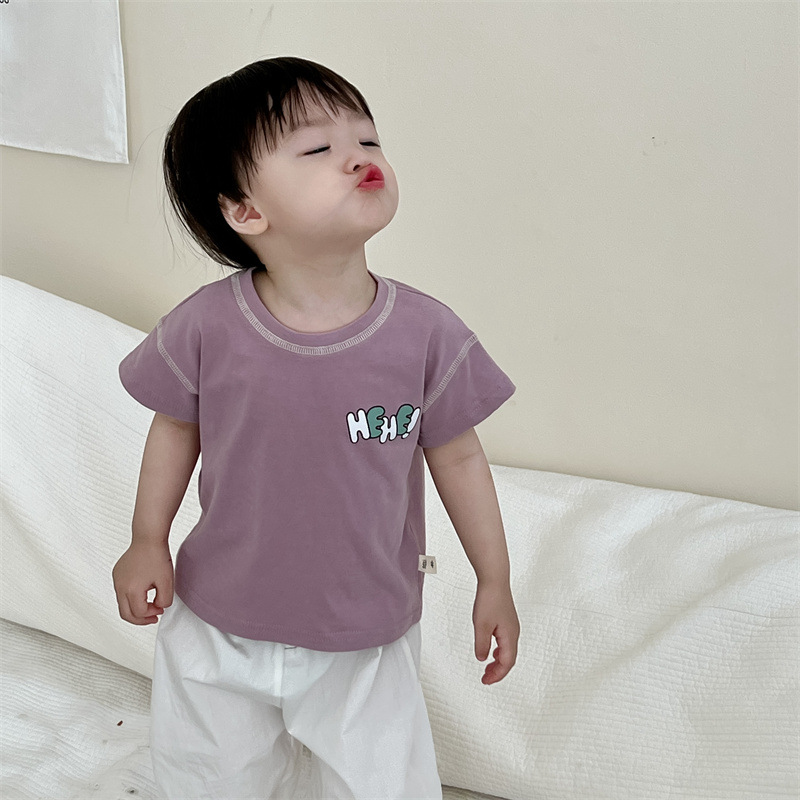 Ropa de verano para bebés delgados, camisetas de manga corta para niños, pantalones a prueba de mosquitos, ropa de verano para niños coreanos, ropa de verano para bebés