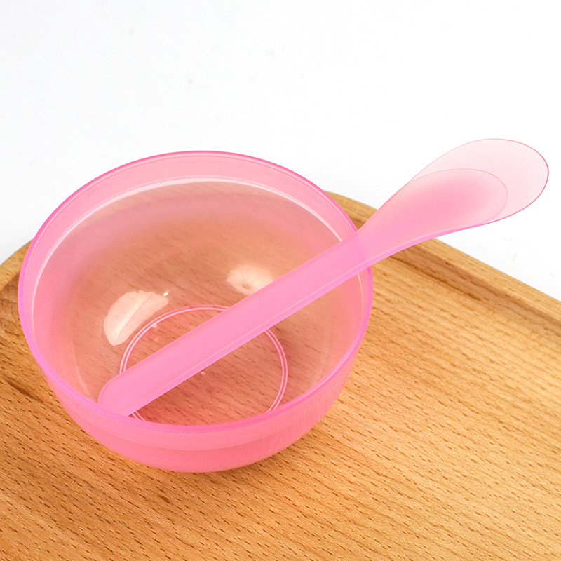 Face mask bowl stick 2-in-1 Plastic bowl Face mask stick Adjusting film bowl DIY beauty makeup mask tool stirring stick