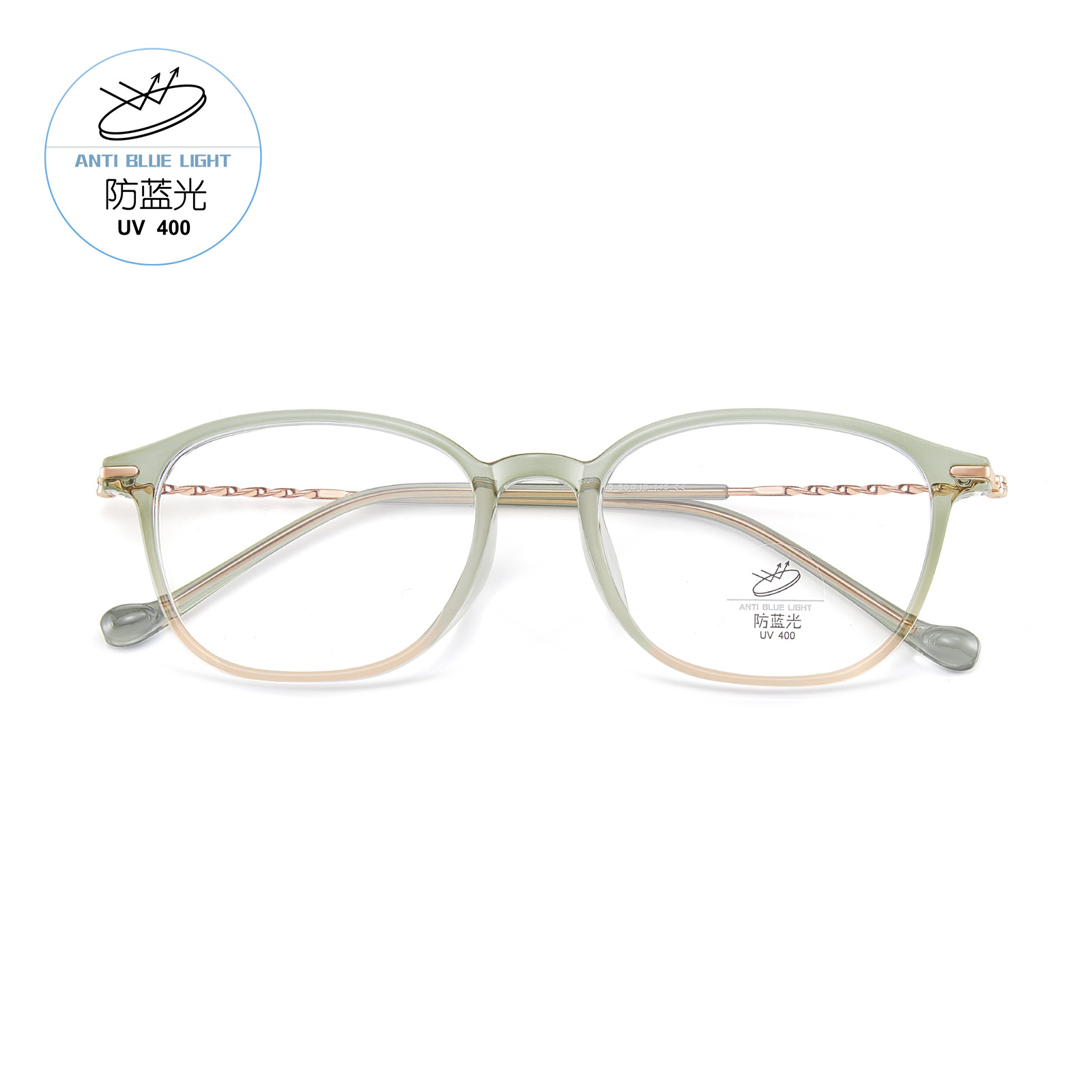 Campus fresco de la niña protectora de la piel azul marco de gafas de 4 mm ancho espejos helicoidales Danyang gafas al por mayor