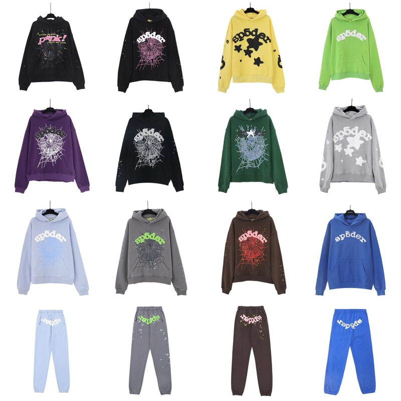 Cross-Border Trendy Sp1Der High Street Young Thug Style Foam Letter Couple Hoodies Sweatshirts Cross-Border Trendy Sp1Der High Street Young Thug Style Foam Letter Couple Hoodies Sweatshirts