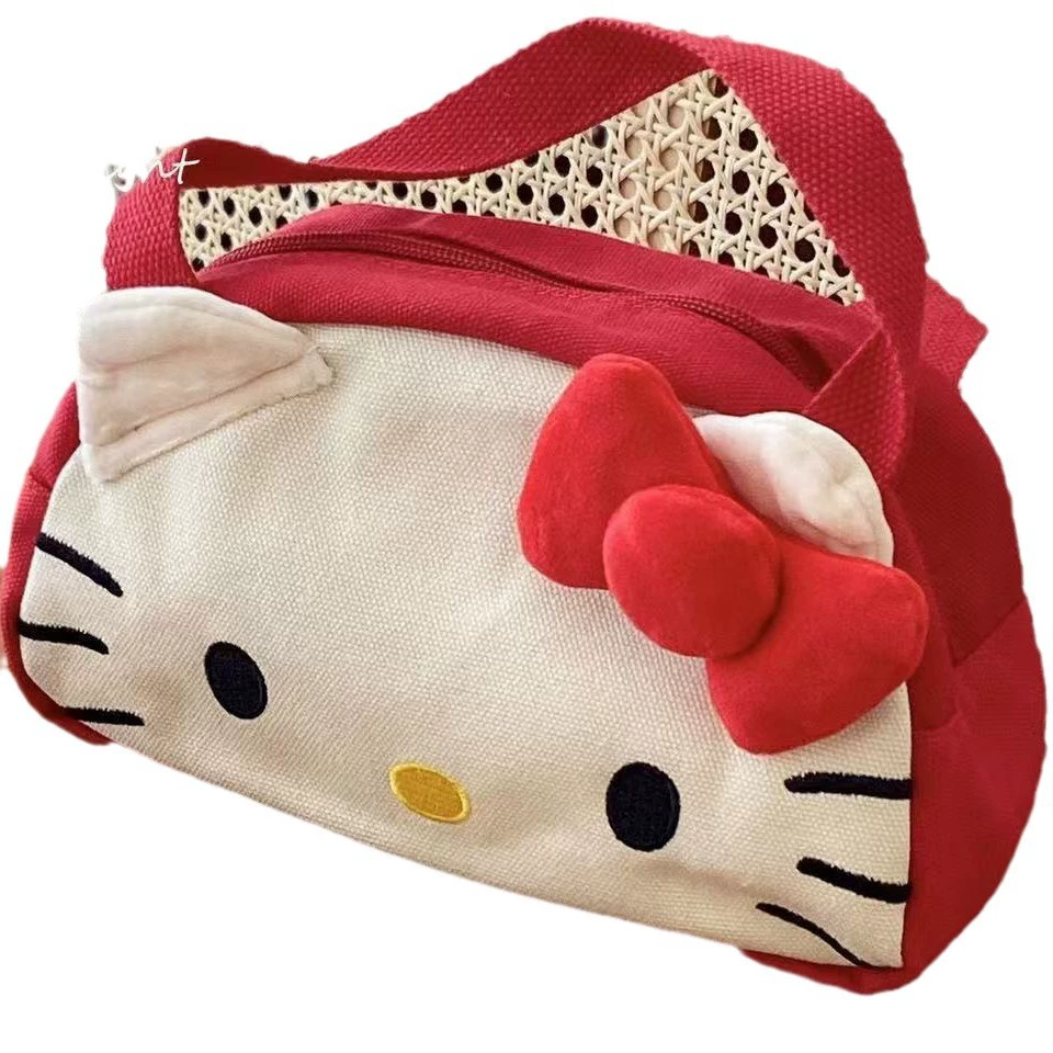 Hello Kitty, милая портативная органайзерная сумка, вместительная дорожная сумка, косметичка, сумка через плечо
