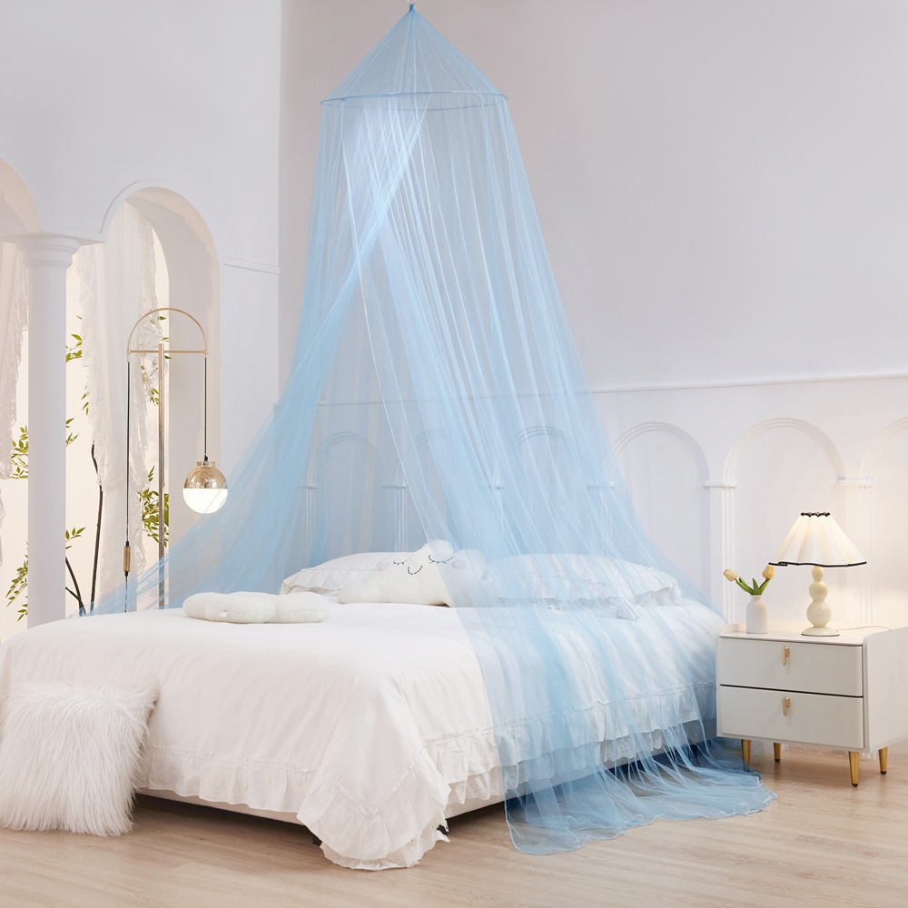 Cama infantil lujosa ligera sensación de alto nivel dormitorio sala de estar cúpula techo colgante princesa estilo doméstico mosquiteros de piso