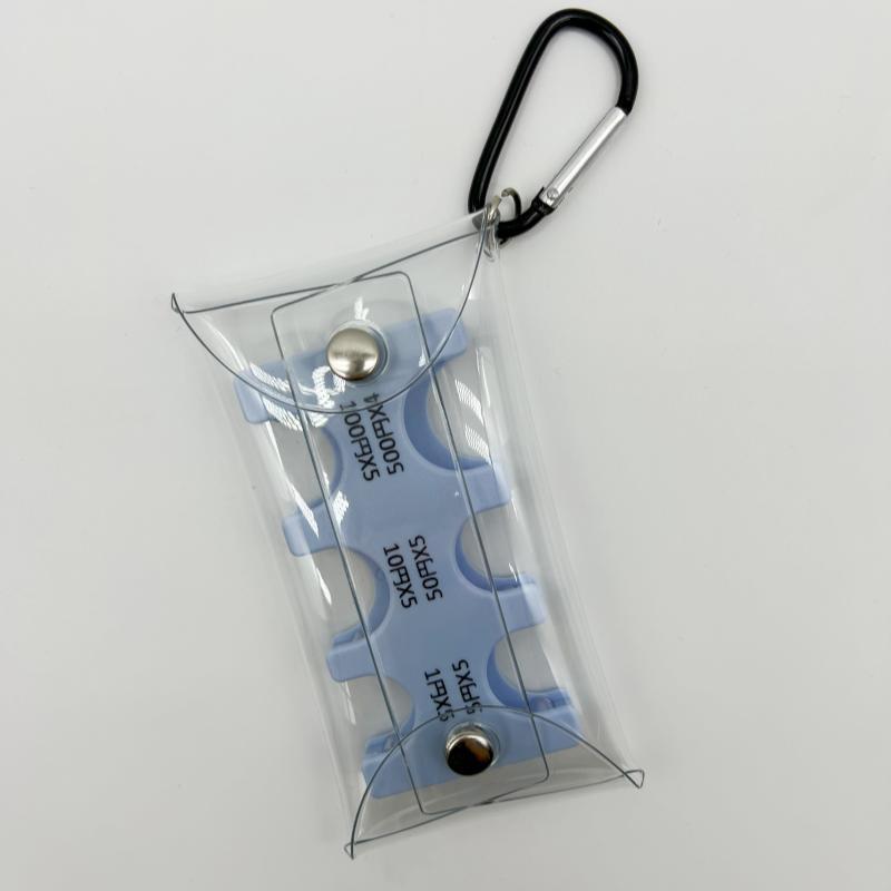 現物硬貨クリップ携帯型硬貨分類透明pvc小包登山ボタン付き硬貨プラスチックケース収納バッグ