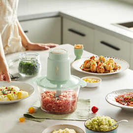 小熊QSJ-E03K6 家用碎肉机电动多功能料理搅拌打肉饺子肉馅蒜蓉机