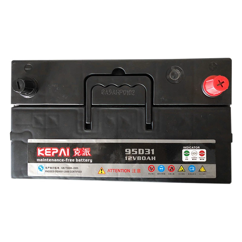 Аккумулятор свинцово-кислотный 12В 80Ач для автомобиля, пусковой аккумулятор 95D31 для грузовиков, погрузчиков, генераторов