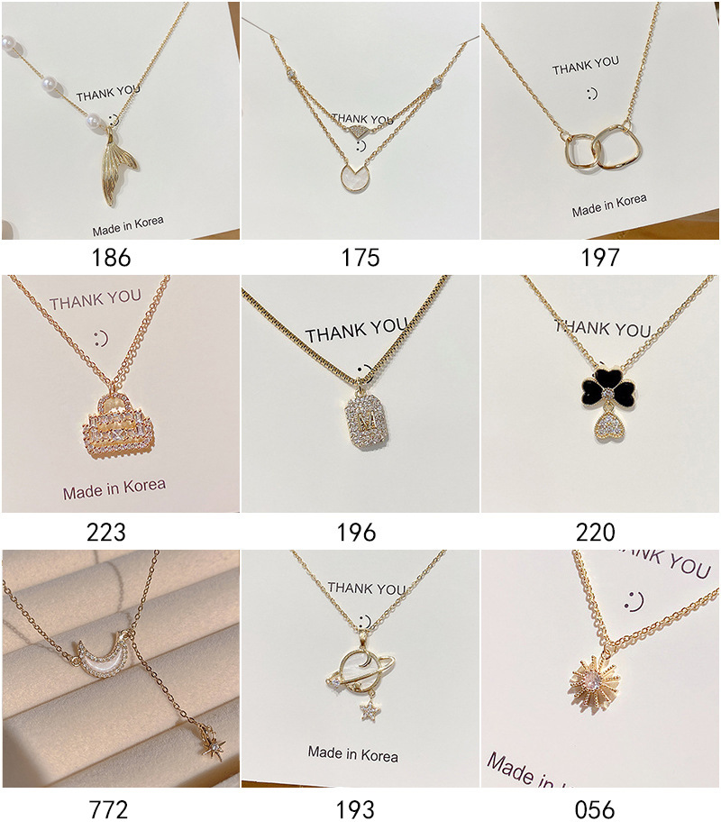 Fashion Butterfly Titanium Steel Inlay Artificial Pearls Zircon Pendant Necklace 1 Piece