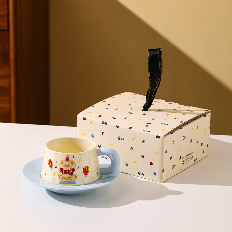 【서커스단】 코르셋 커피잔 세트 - 블루