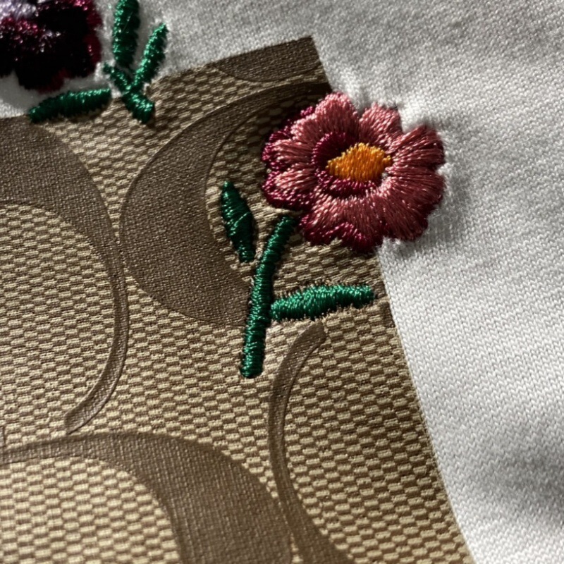 25年春新作CH満印馬車半袖寇家刺繍花柄半袖tシャツカップル上着|undefined