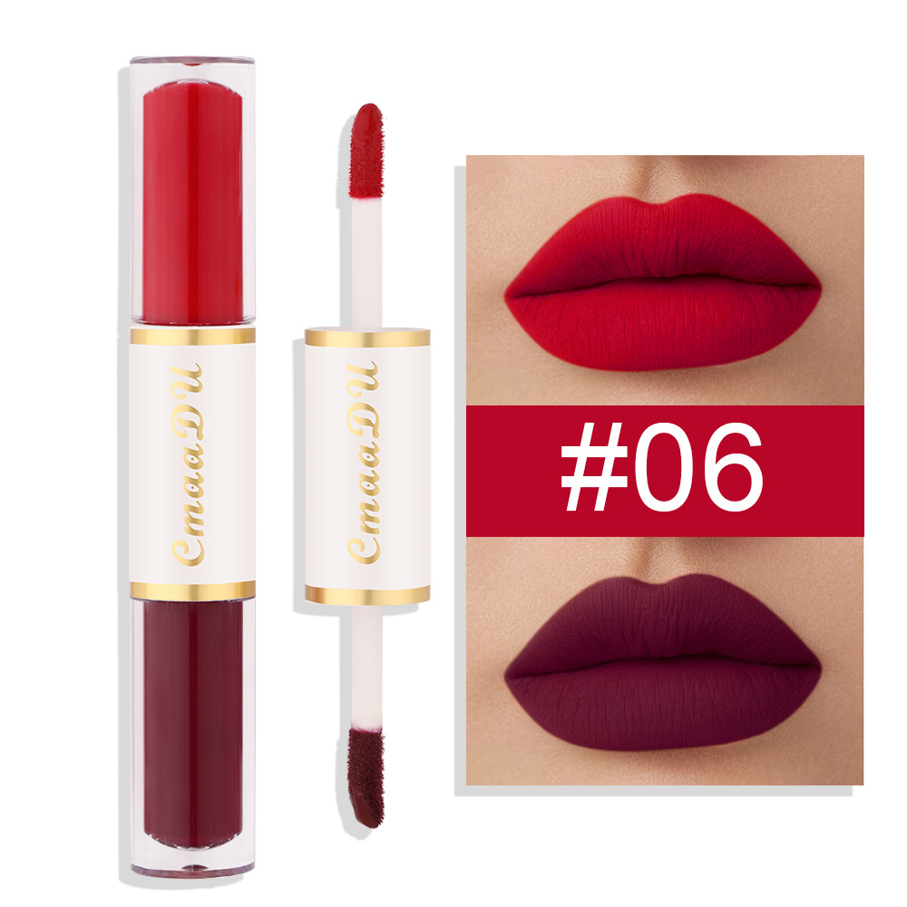 Check it out! Link Disclaimer - Exclusive for Foreign trade :CmaaDu Double-head Lipstick Long-lasting Lip Gloss undefined