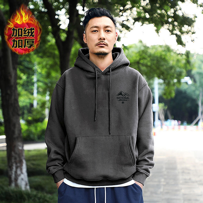 다크 그레이 후드 기모-1623 [하이 퀄리티] GL