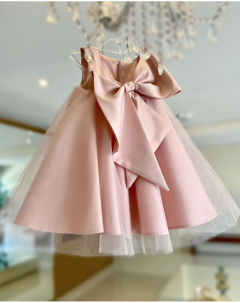 416g Weight Children's Dress Children's Clothing Type Above Knee Dress Length Type Sleeveless Sleeve Length Party Dress Dresses Type Polyester Fabric Type High Waist Waist Line Toddler(3-6Years) Age Group Family Gathering, Party Occasion Round Neck Neckline Loose Fit Type Bow Knot Pattern Summer Season Girl'S Gender Elegant, Princess, Cute Style Elegant Princess Cute Bow Knot Polyester Girls Dresses 无