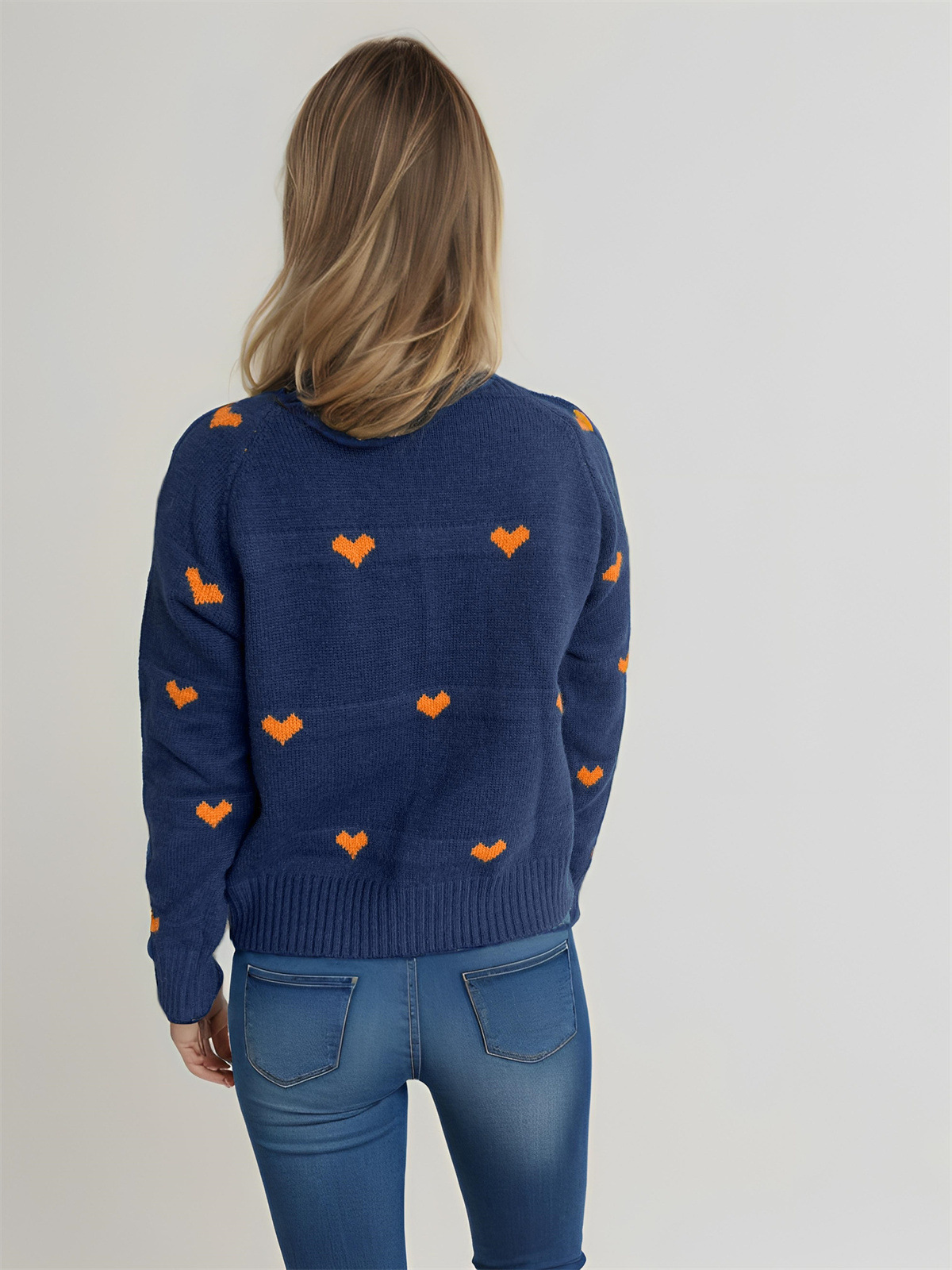 Love Jacquard Knitted Cardigan