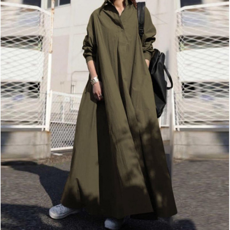 autumn solid color long-sleeve