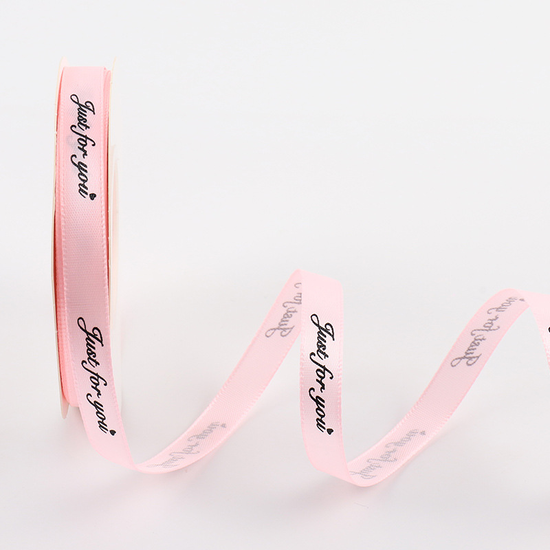 2,5 cm flor floral caja de regalo cinta de poliéster pastel DIY arco cinta sólo para usted letra inglesa cinta