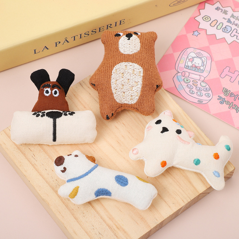 小红书同款布艺卡通动物发饰装饰品 DIY半成品包包服装辅料配饰|undefined