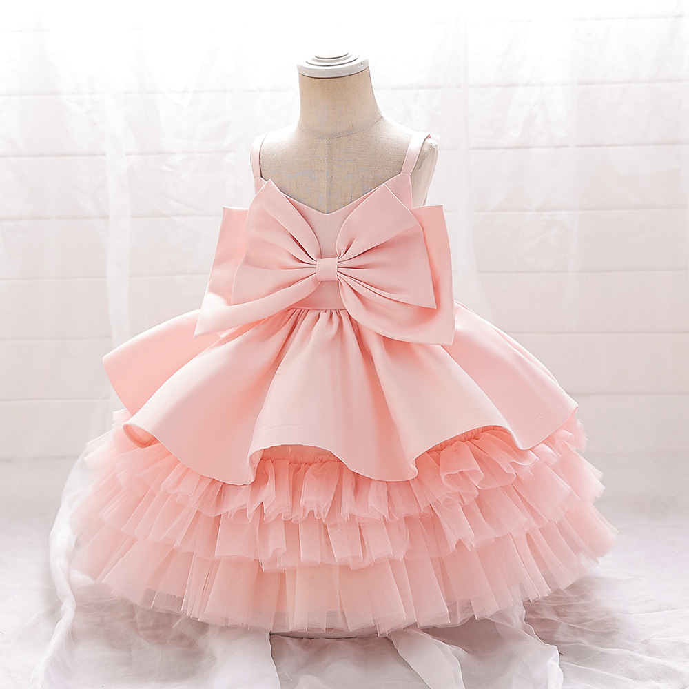 Nuevo Vestido de Fiesta de Cumpleaños para Bebés y Niñas Pequeñas, Estilo Europeo y Americano, con Tirantes, Lazo y Falda Tutú, de Amazon