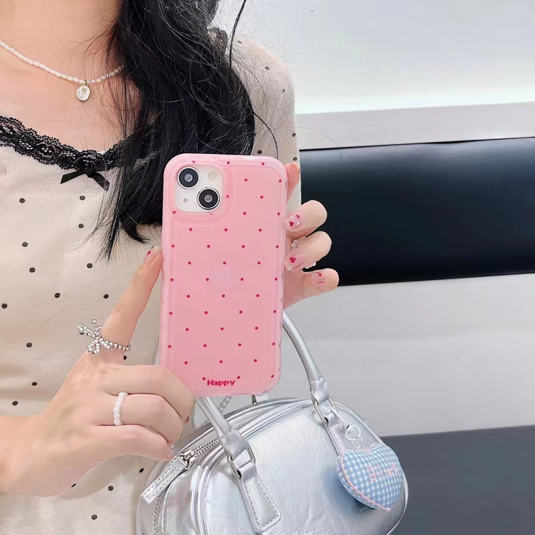 Ins simple punto de onda de color sólido para 14ProMax funda para teléfono móvil iPhone12/13 Apple 15 hembra 14 cáscara de gelatina