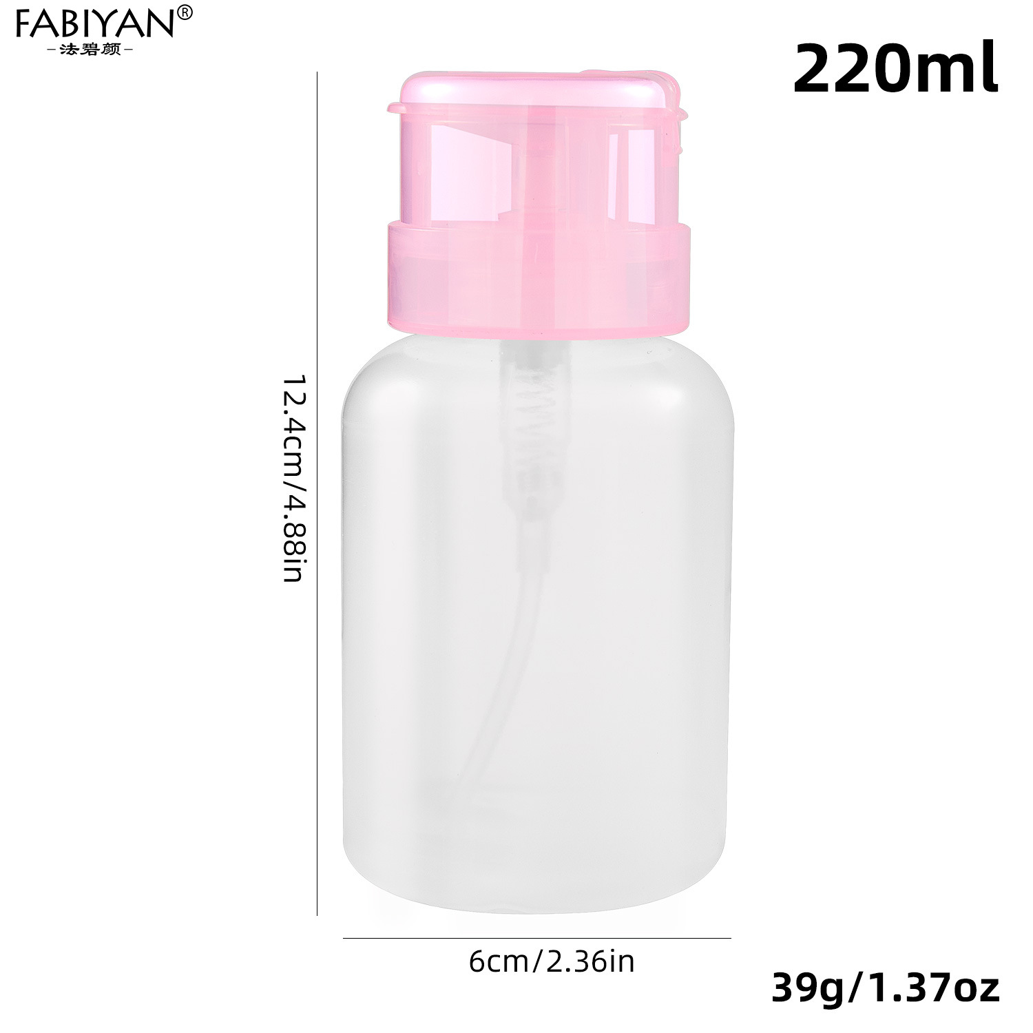 Belleza de uñas Presione la botella espiral con cerradura sin fugas botella vacía removedor de esmalte de uñas removedor de maquillaje desinfectante prensa botella vacía de gran capacidad