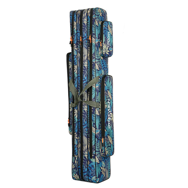 Bolsa de aparejos de pesca de doble capa, bolsa de caña de pescar, bolsa de pesca, bolsa de panza grande de 80cm-1.3m, bolsa de caña de mar, bolsa de aparejos de pesca, fábrica comercial