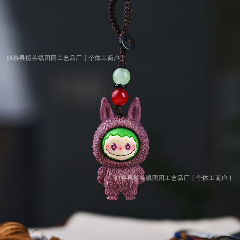 ゴールデンサンダルウッドカボチャラブブ文遊びブレスレットブレスレットファッションジュエリーアクセサリーホームオフィスデスクかわいい小さな装飾品|undefined