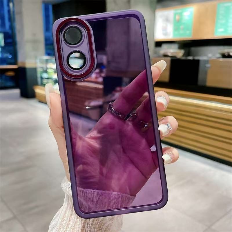 OPPO için uygun A18 A38 A17 A16 A16E A15 cep telefonu kılıfı silikon şeffaf koruyucu kapak TPU anti-düşme