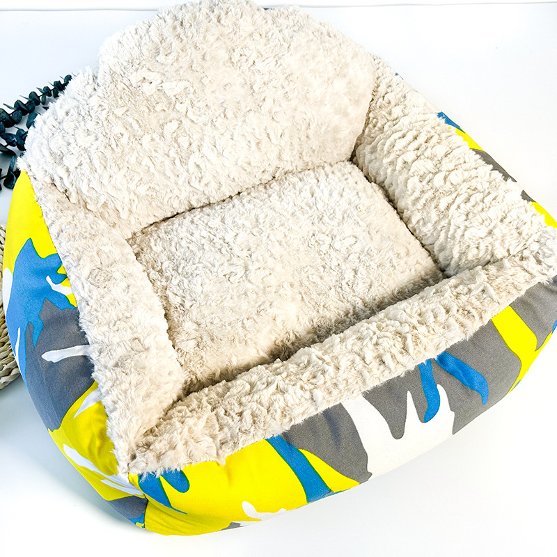 Can add thick cat bed, comfortable soft, winter plush and warm pet dog mat_voghion.com