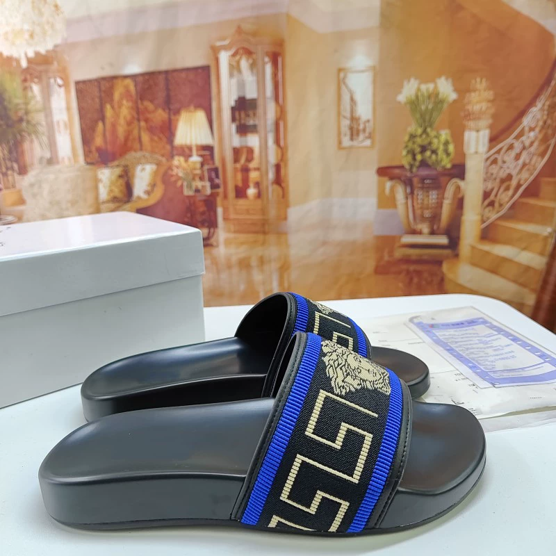 Вьетнам Камбоджа Сингапур высококачественные сандалии 2023 летние пары синие тканые красивые сандалии на голову модный бренд