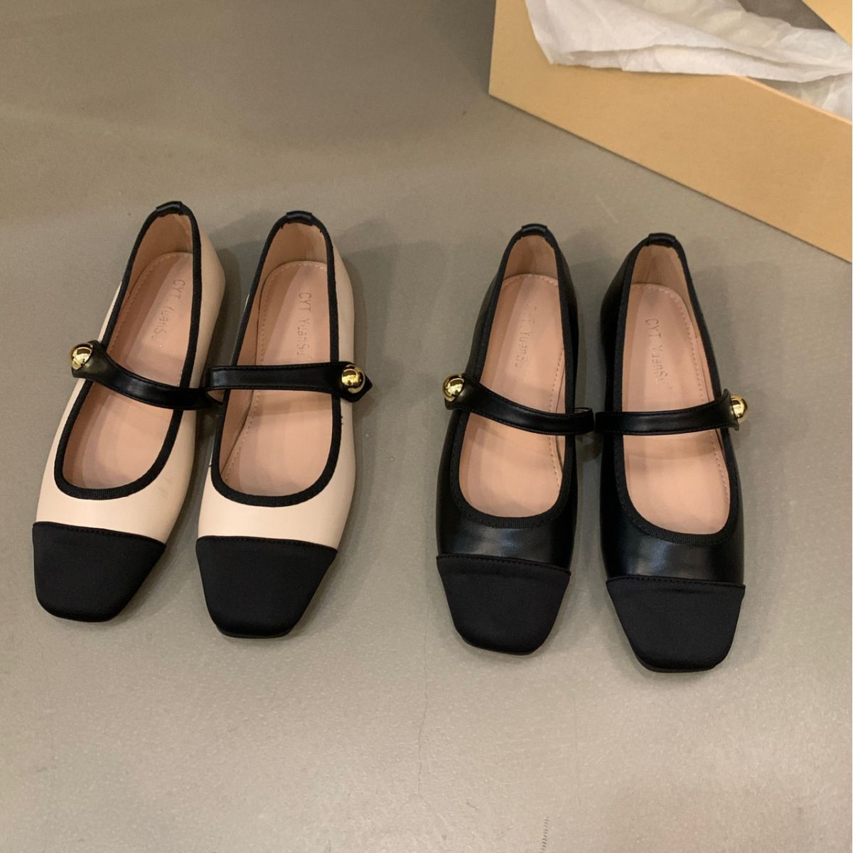 Soft Leather Low Heel Granny Shoes For Women 2023 Autumn New French Style Evening Wind Loafers Slip-On Moccasins_vogvips.com