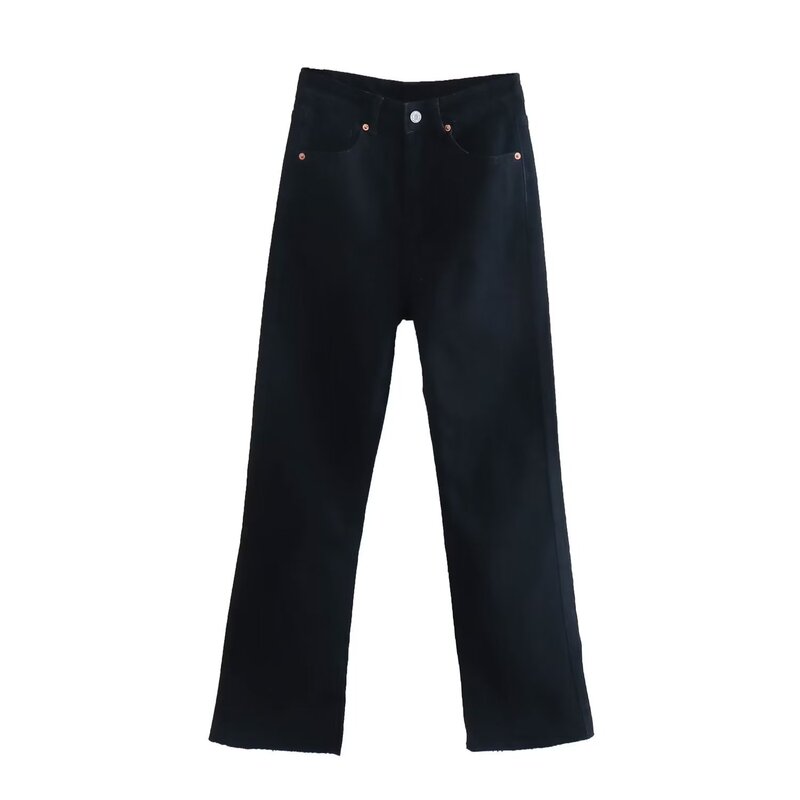 Summer new European and American women's fashion washed ankle horn frayed jeans trousers K1111 Summer new European and American women's fashion washed ankle horn frayed jeans trousers K1111