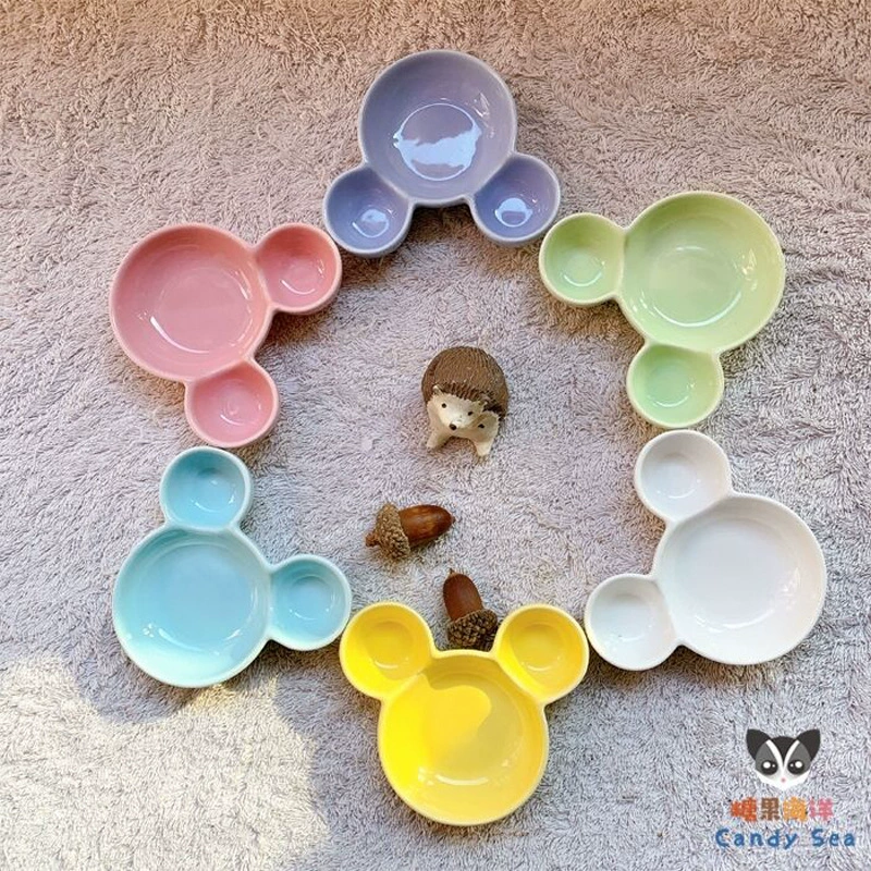 Оптовый таз для еды хомяка керамические принадлежности хомяк чаша для еды антиоборот пищевая тарелка Золотой медведь Ежик коробка для еды