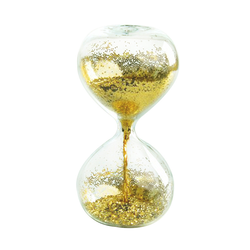 Linda chica corazón reloj de arena temporizador creativo oro rosa regalo cumpleaños lentejuelas adornos image 7