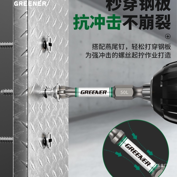 绿林批头十字强磁超硬防滑冲击电动螺丝刀手电转钻起子机披头金烨|undefined