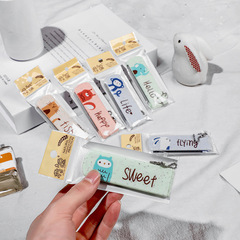 Small fresh portable hair comb outdoor travel makeup folding mirror portable dense comb iron tooth bangs comb