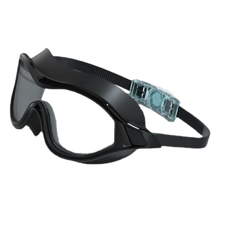 Swimming goggles large frame HD waterproof anti-fog swimming glasses men and women adult flat plating diving goggles cross-border wholesale