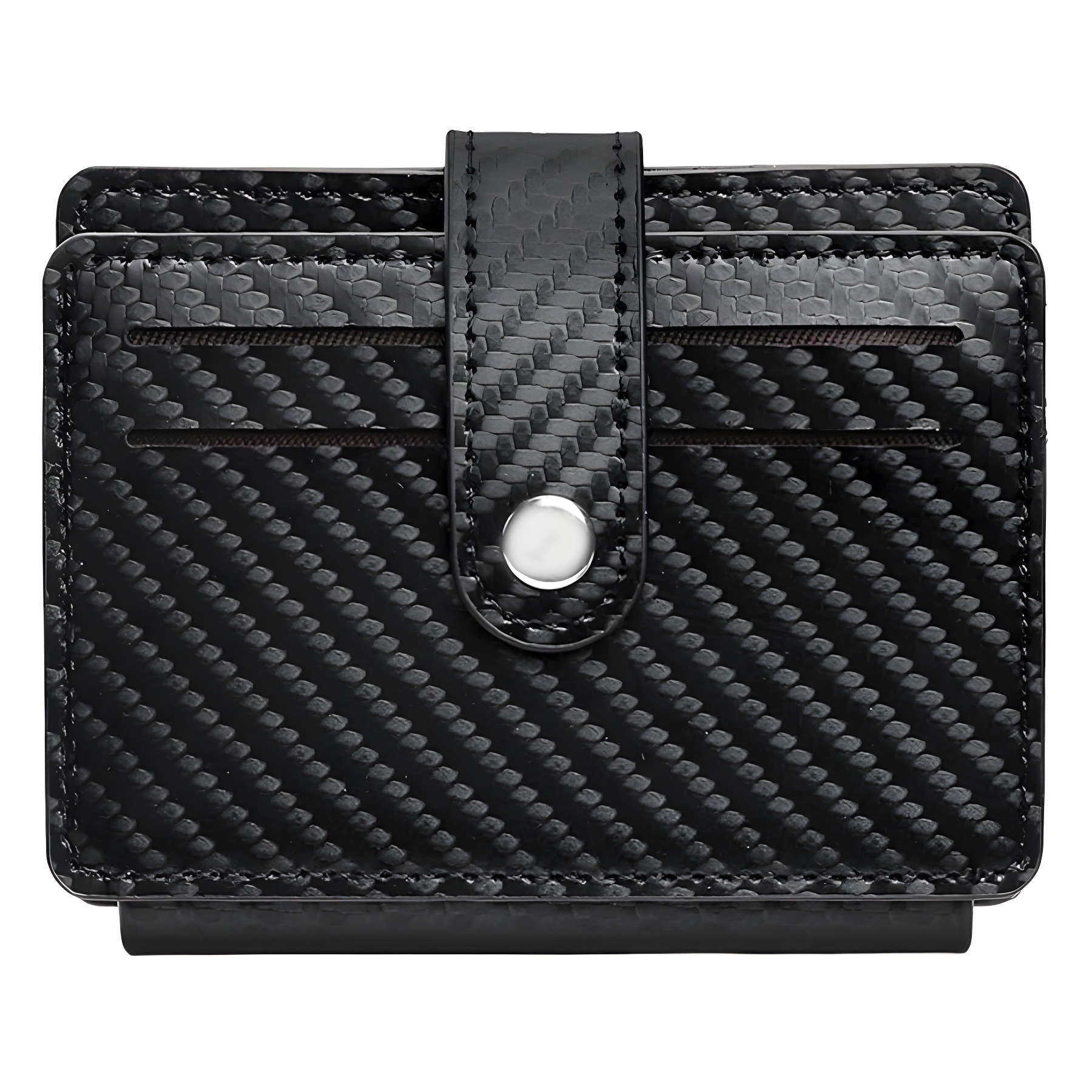 Nueva bolsa de tarjetas de negocios de fibra de carbono para hombres, cartera de tarjetas ultrafina, cartera de cambio, bolsa de tarjetas de moda