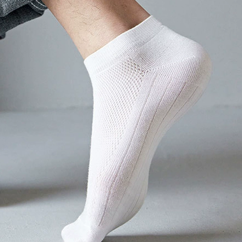 Men's Cotton Knee Socks, Demi-Season Breathable, Deodorized & Sweat-Absorbent, One Size
