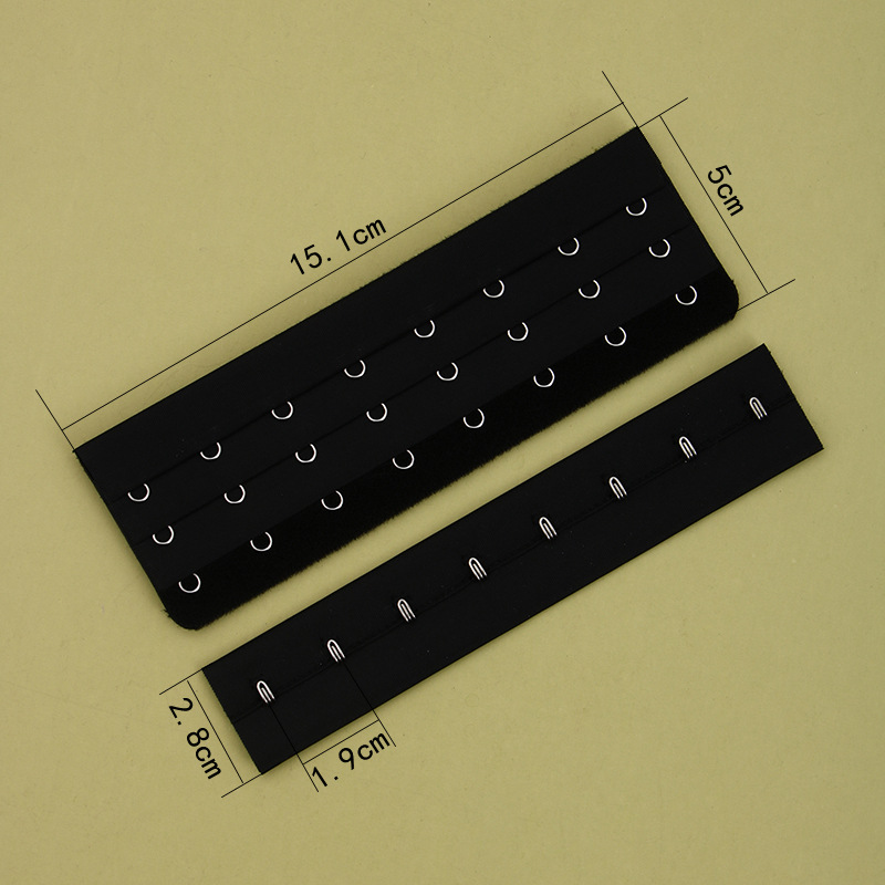 Three-Row Eight-Hook Bra and Bodysuit, Male-Female Hook, Rear Fastener