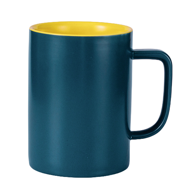 Transfronterizo de Amazon taza blanca taza de alto aspecto creativo Oficina taza de café pareja taza de agua Taza de cerámica