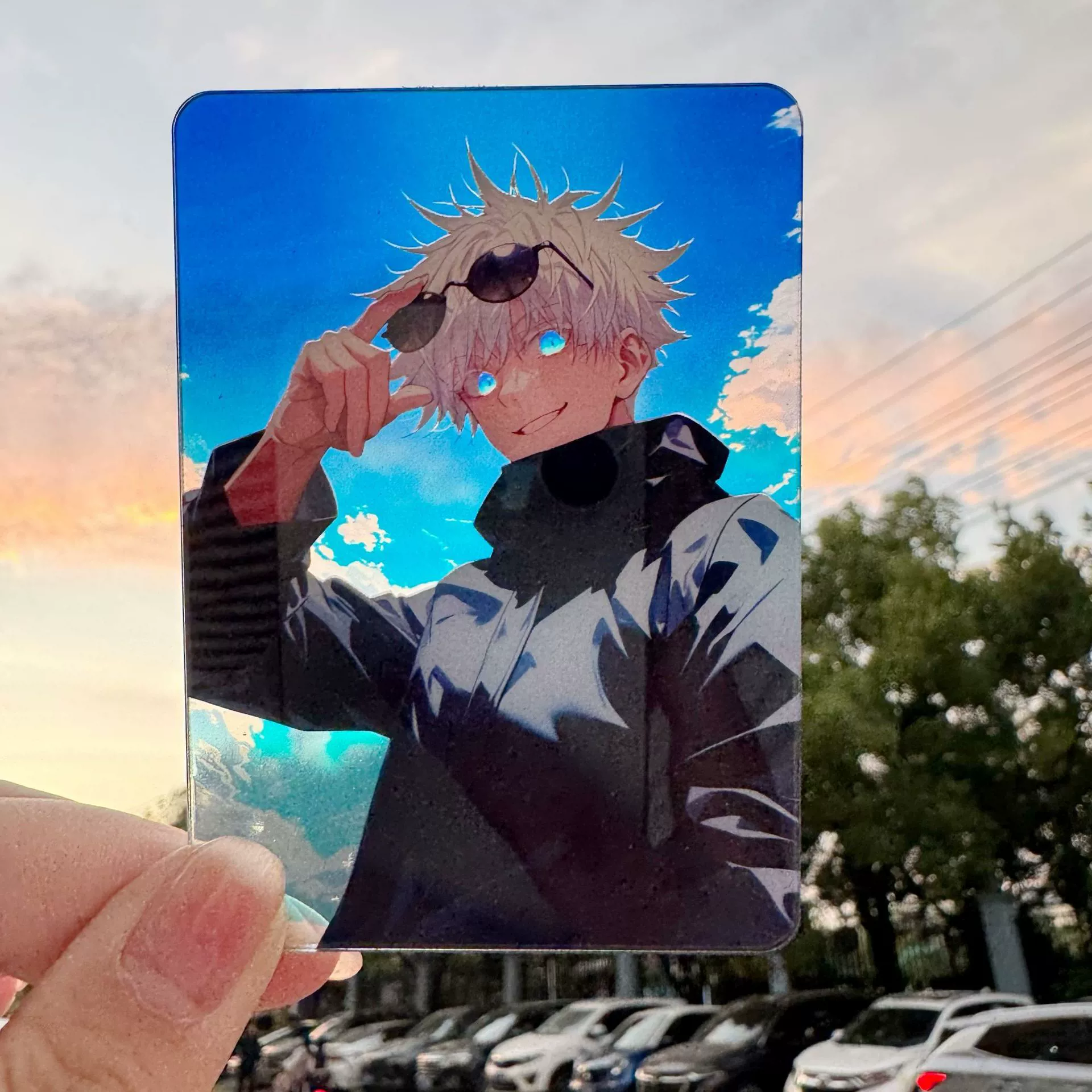 Акриловый брелок для ключей (Jujutsu Kaisen) с глазным рисунком, легкий, 0.014 кг, несколько дизайнов