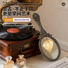 复古宫廷风化妆镜手持镜子迷你塑料便捷梳妆镜美容院新款批发