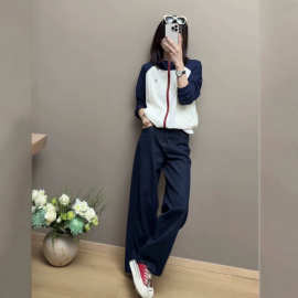美式连帽设计感拼接防晒衣短外套女装2026夏季休闲显瘦运动风开衫