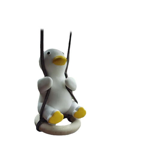 Internet celebrity car pendant swing duck car pendant gypsum aromatherapy duck pendant car rearview mirror decoration