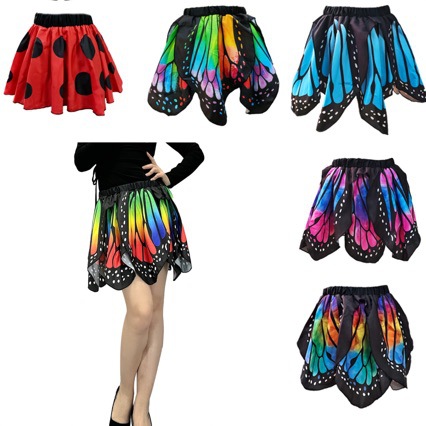 蝴蝶裙走秀演出服唯美森系蝴蝶翅膀舞气氛舞台服